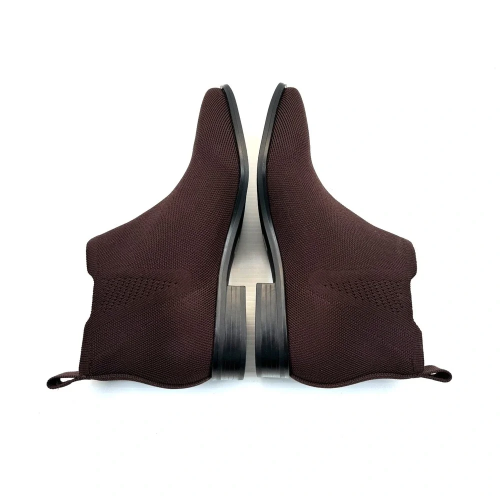 Vivaia Ryan Slip-On Booties Women 37.5 US‎ 7 NWOT Square Toe Chelsea Ankle Boots